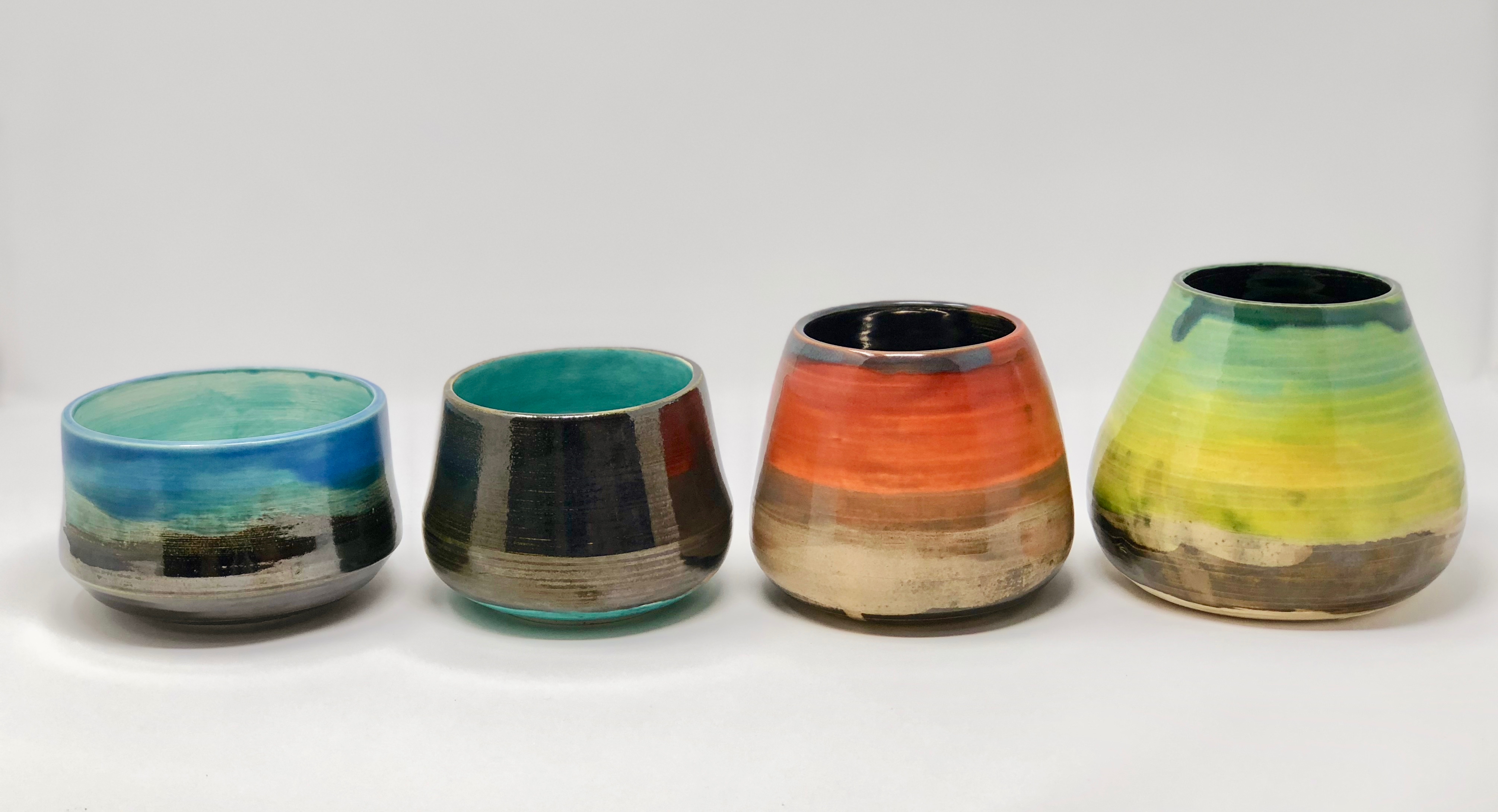Landscape pottery pots